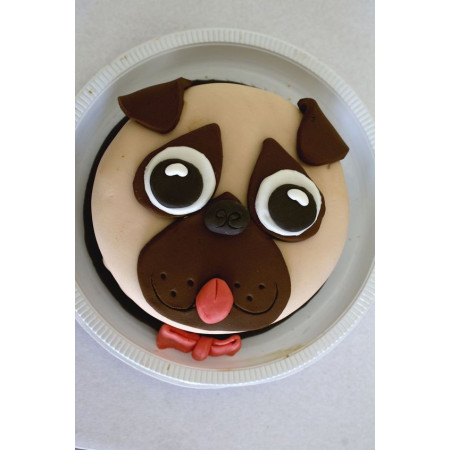  Cake Animals 3D Size 3P 1100g – Playful Pug Design| delivery in Pattaya Cakes - Foto 1