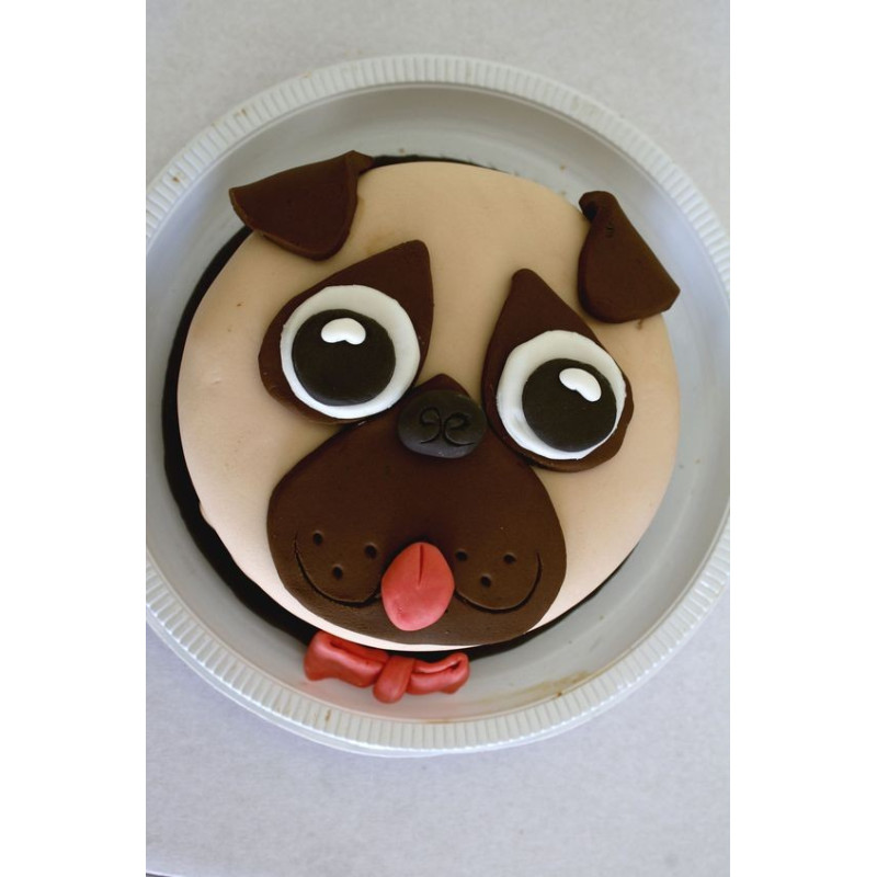  Cake Animals 3D Size 3P 1100g – Playful Pug Design| delivery in Pattaya Cakes - Foto 1