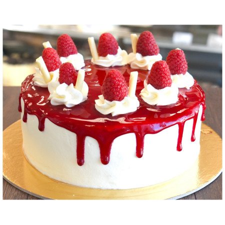  Cake 3D Size 3P 1100g – Elegant Raspberry & White Chocolate Design Cakes - Foto 1