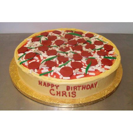  3D Celebration Cake 1100 g – Pizza Birthday Theme Cakes - Foto 1