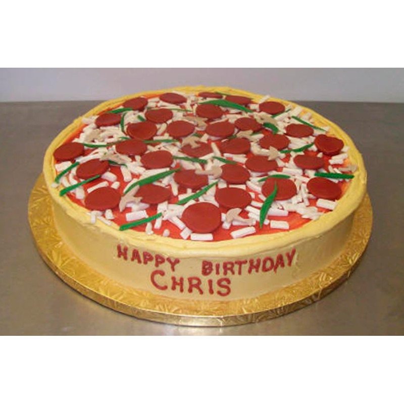  3D Celebration Cake 1100 g – Pizza Birthday Theme Cakes - Foto 1