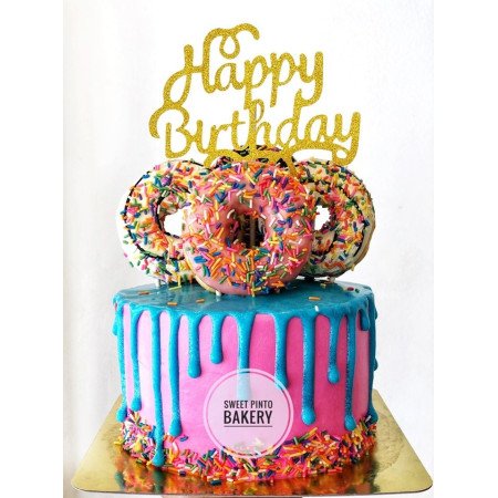  Celebration Cake 1100 g – Donut Birthday Theme Cakes - Foto 1
