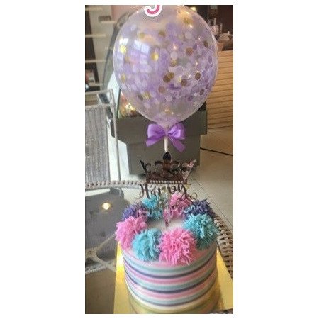  Celebration Cake 1100 g with Balloon – Festive Birthday Design Cakes - Foto 1
