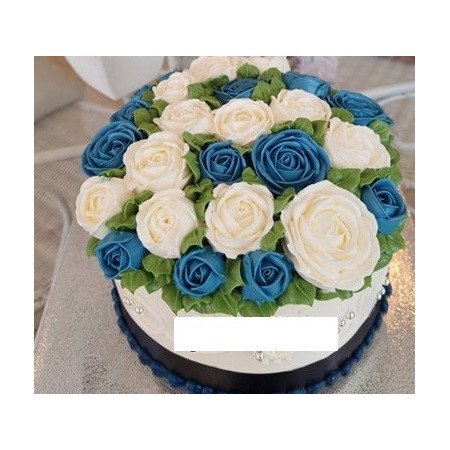  Mother’s Day Cake 1100 g – Elegant Blue Floral Design Cakes - Foto 1
