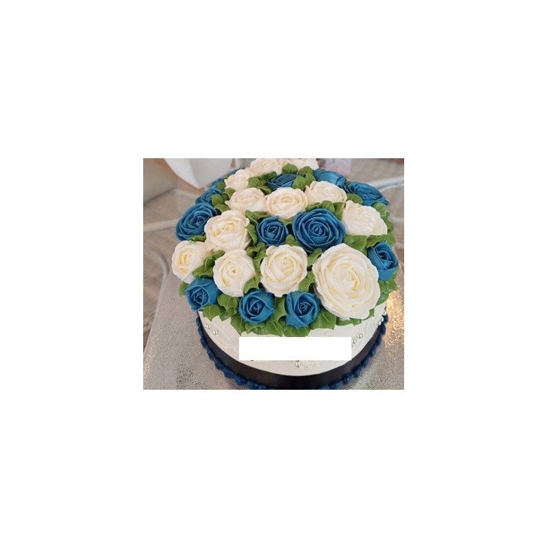  Mother’s Day Cake 1100 g – Elegant Blue Floral Design Cakes - Foto 1