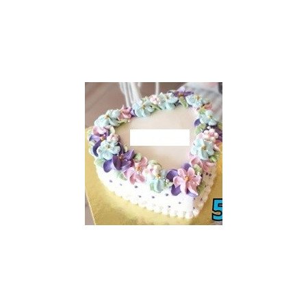  Mother’s Day Cake 1100 g – Colorful Floral Heart Design Cakes - Foto 1