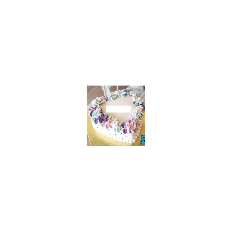  Mother’s Day Cake 1100 g – Colorful Floral Heart Design Cakes - Foto 1