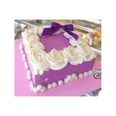  2‑Pound Purple Ribbon Celebration Cake – Same‑Day Delivery Cakes - Foto 1