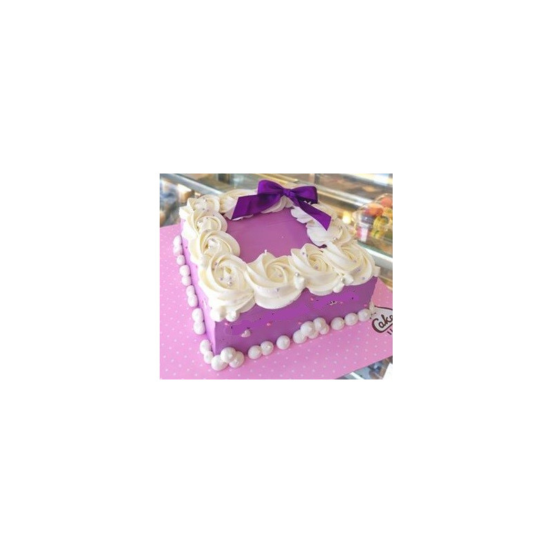  2‑Pound Purple Ribbon Celebration Cake – Same‑Day Delivery Cakes - Foto 1