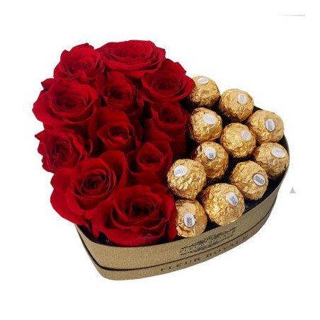 29 roses in box with chocolat - 1 29 Roses in Box & Chocolates | ของขวัญวันวาเลนไทน์