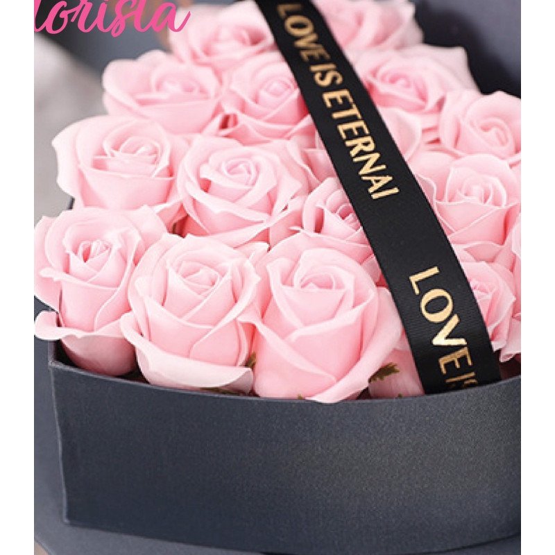 Artificial flowers in box