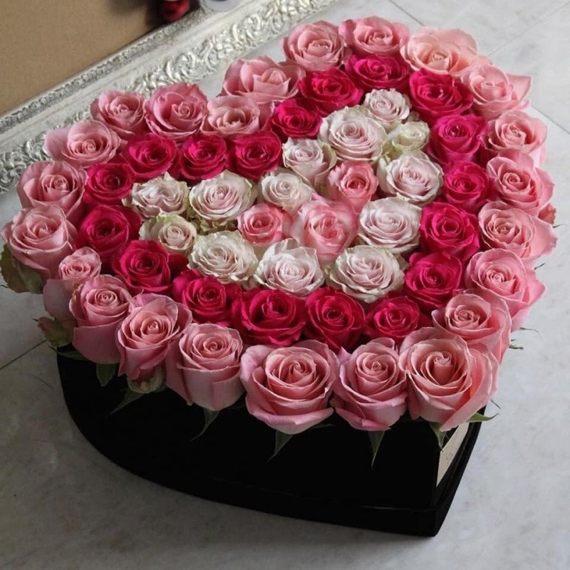 Artificial flowers in box