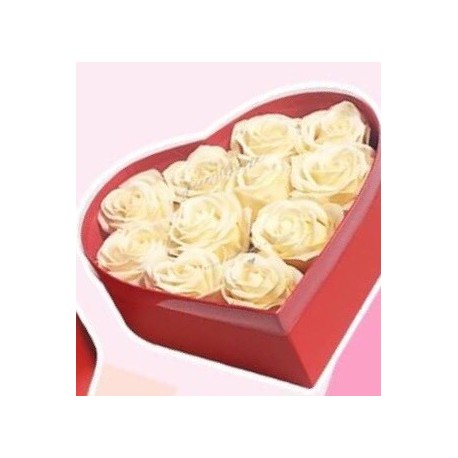 Artificial flowers in box