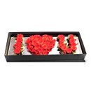 Artificial flowers in box