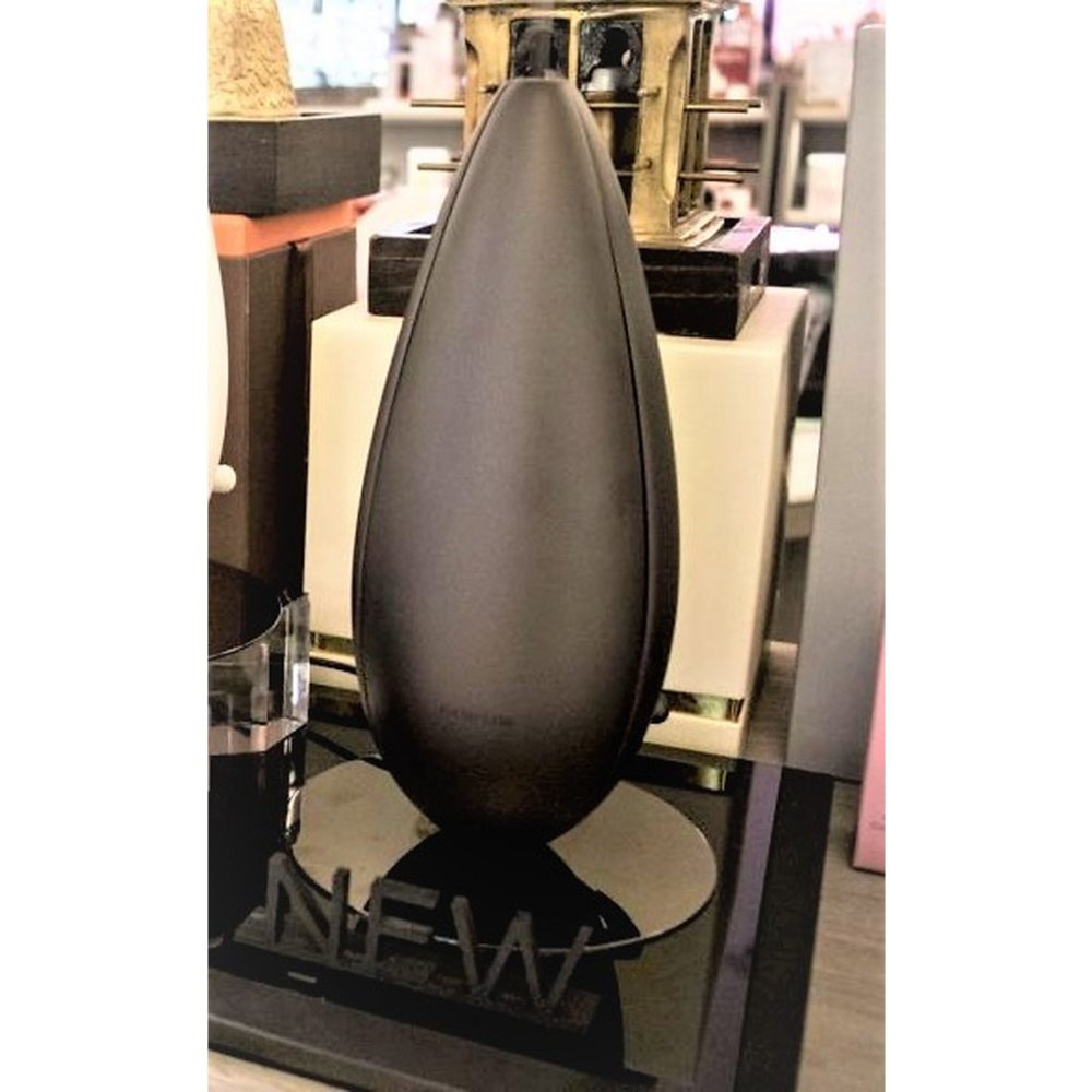 Matte black egg-shaped wireless speaker
