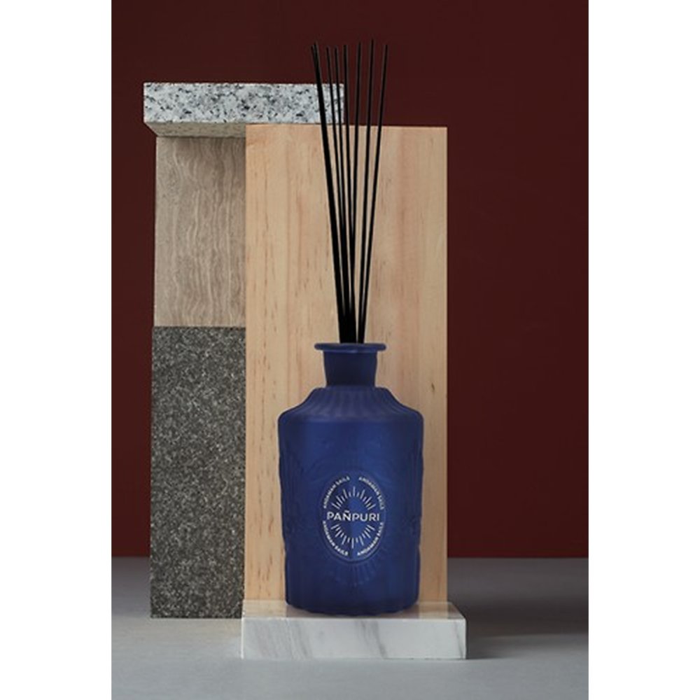 Botella de difusor de xea azul cobalto