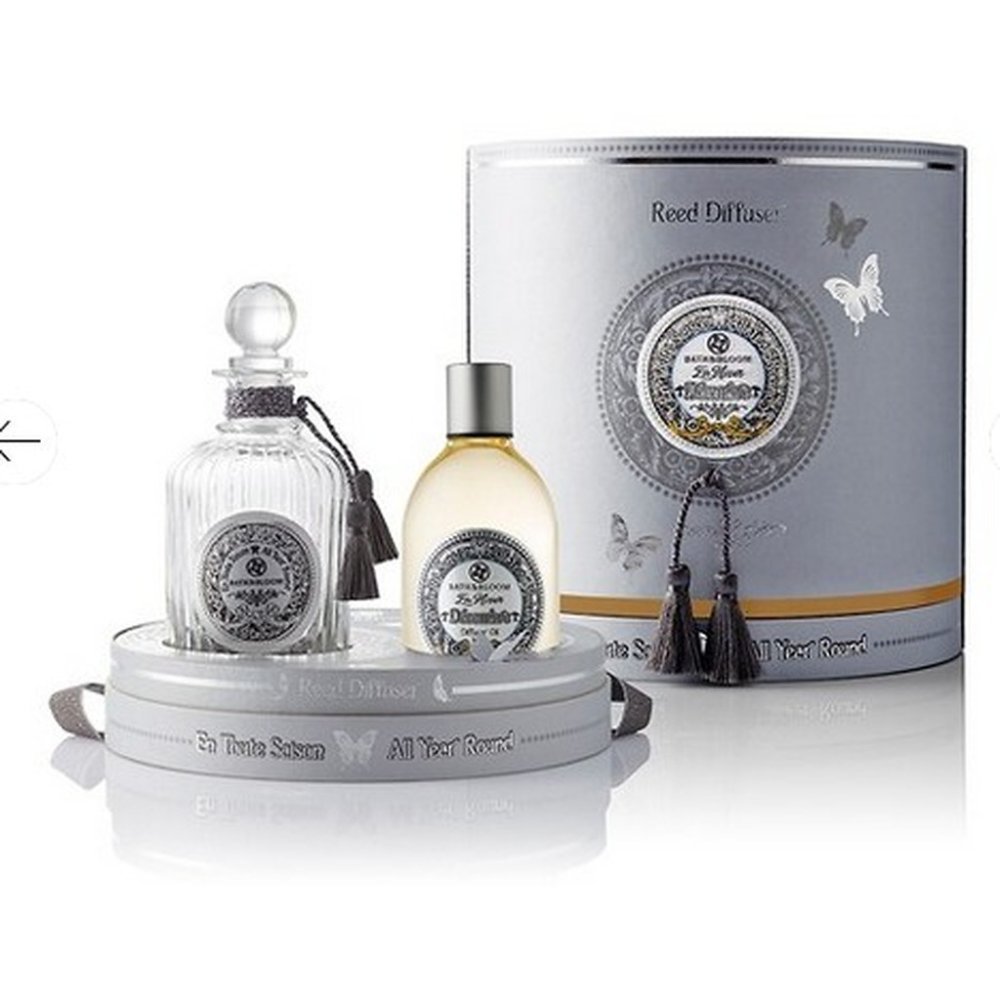 Lujoso set de difusor de varillas de plata