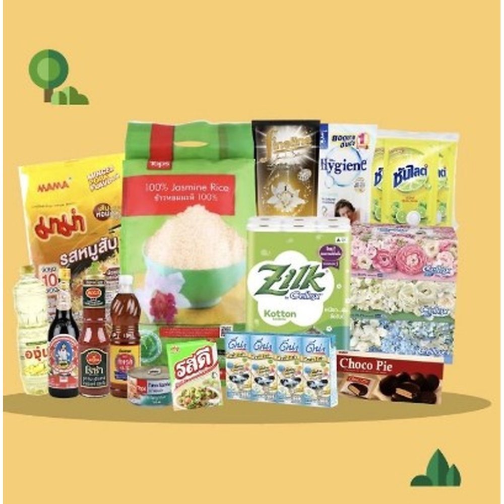Cesta de regalo tailandesa para el hogar y la comida