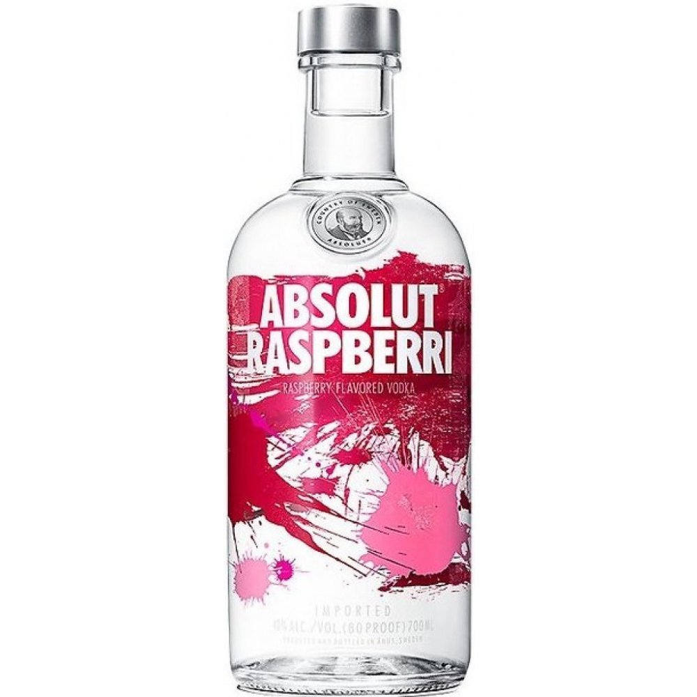 Absolut raspberri botella de vidro de vodka