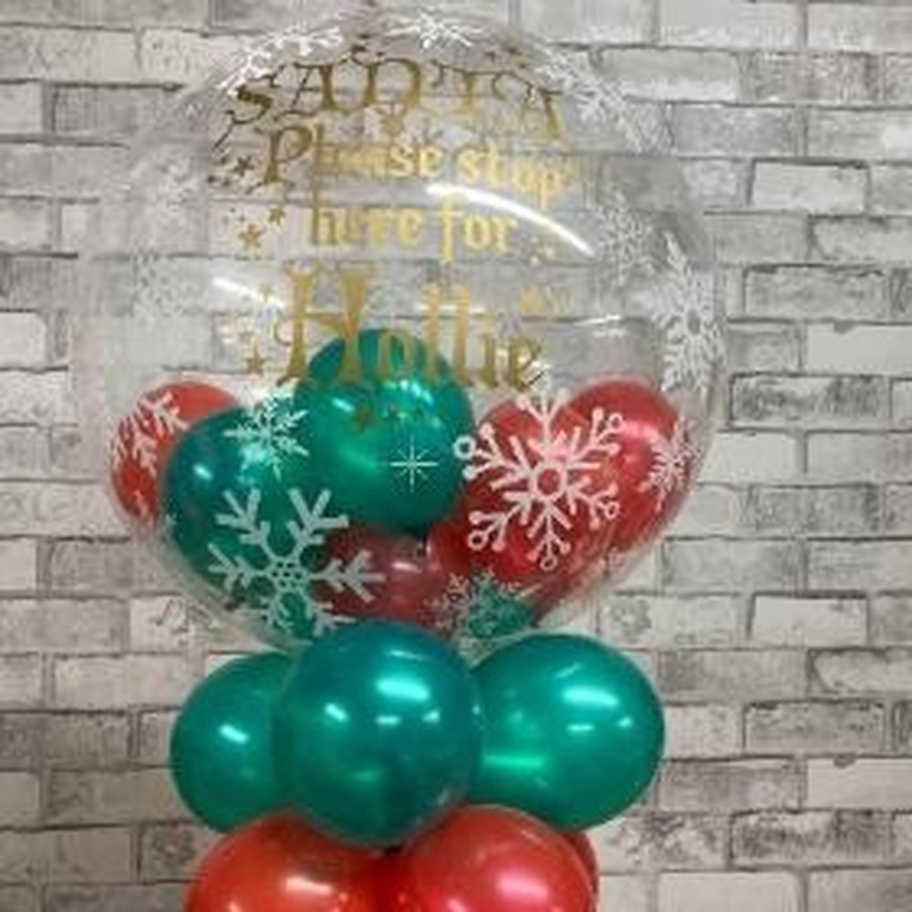 크리스마스 풍선 선물 배열 구체
