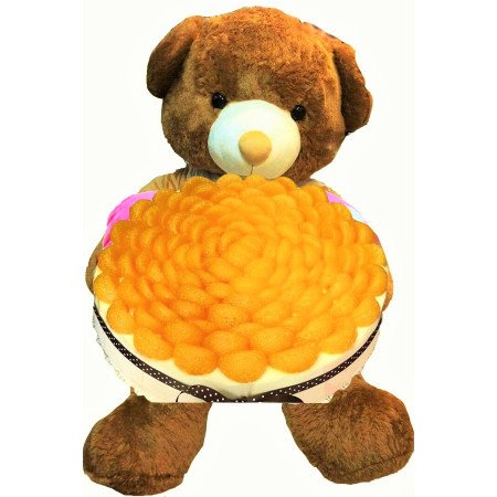 Birthday Gift: Cake & 60 cm Teddy BearBirthdayBirthday Gift Set: Cake & 60 cm Teddy Bear