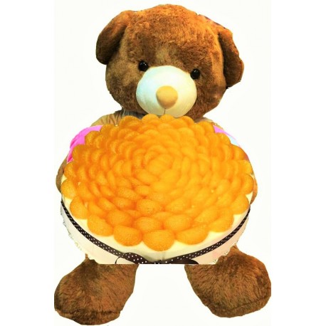 BIRTHDAY GIFT  CAKE AND TEDDY BEAR DOLL SIZE 60 CM 27