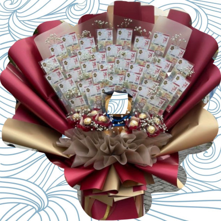 Rose money bouquet 20000 bth