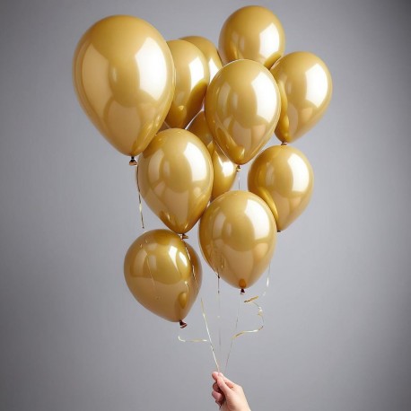 Balloons gold colors 10 pc for party