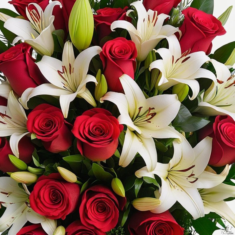 Rose & Lilies Bouquet – Elegant Mixed Flower Gift in Pattaya Bouquet of Flowers - Foto 2