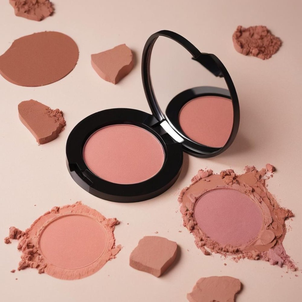 Rosy brown pressed powder blush