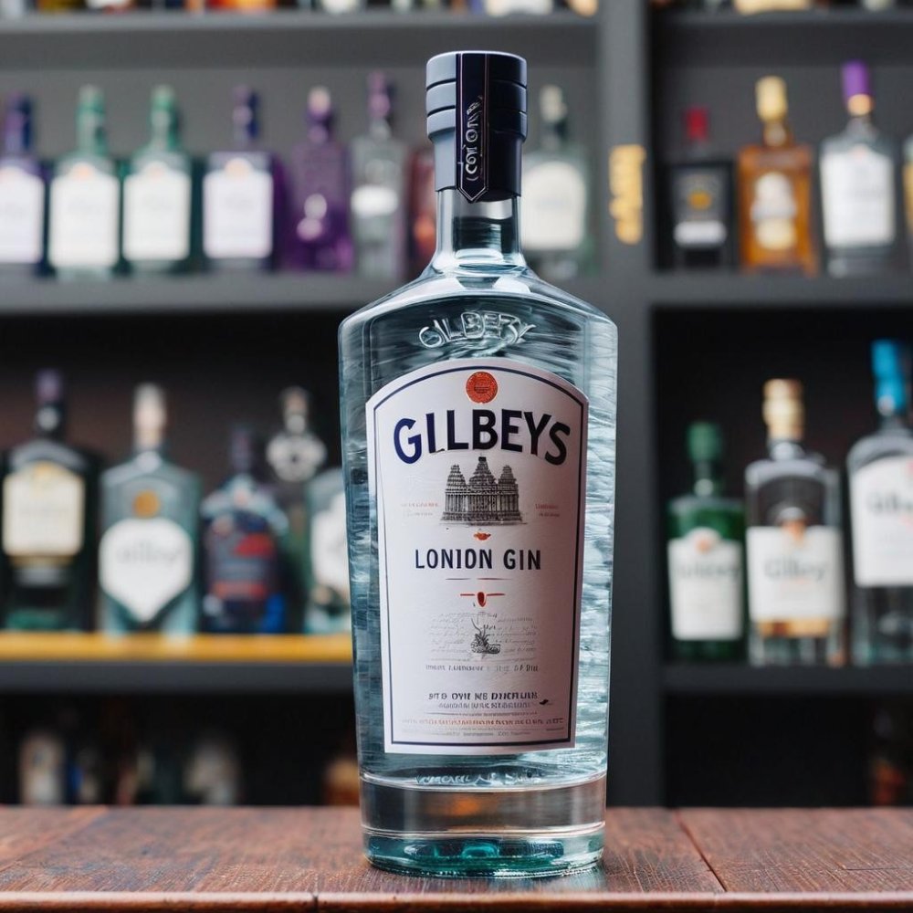 Gilbeys London Dry Gin bottle