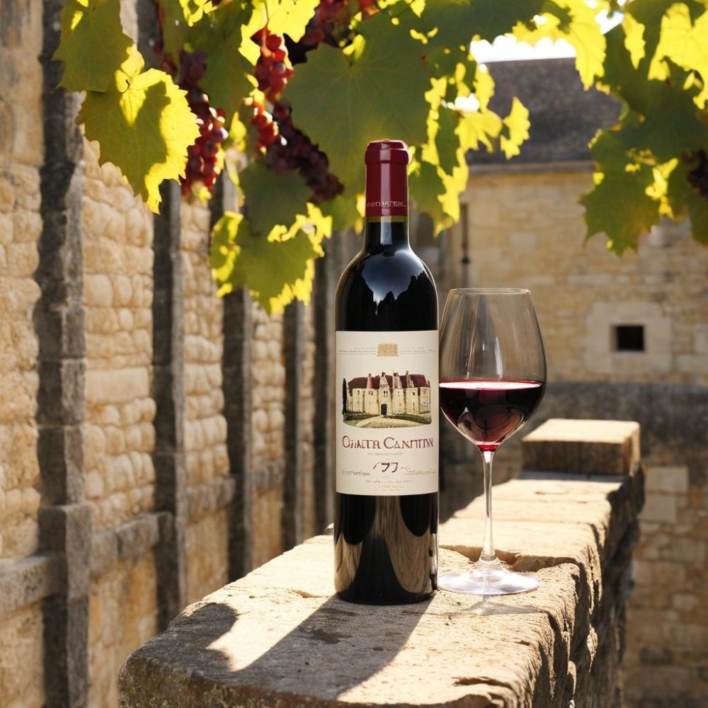 Château Cantin red wine bottle