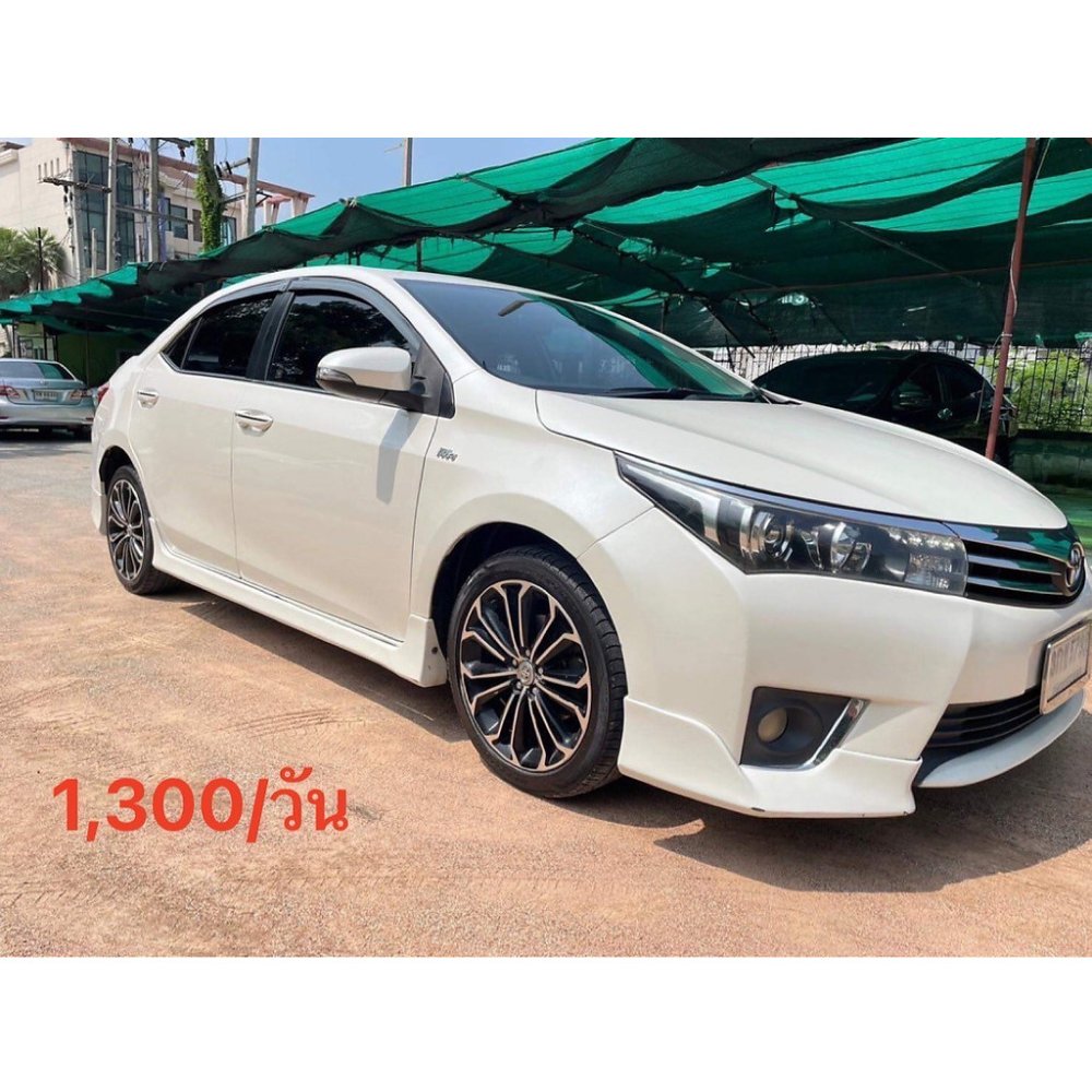 White Toyota Corolla compact sedan
