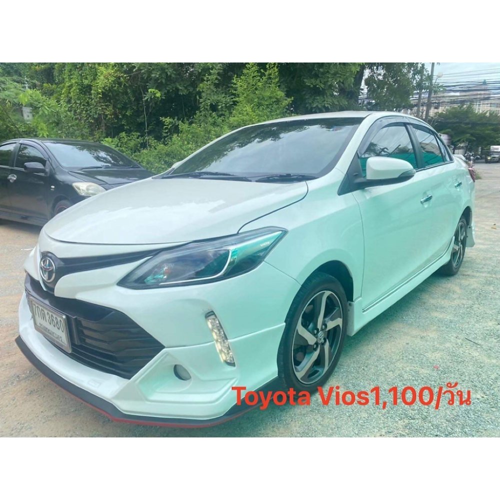 White Toyota Vios custom sedan