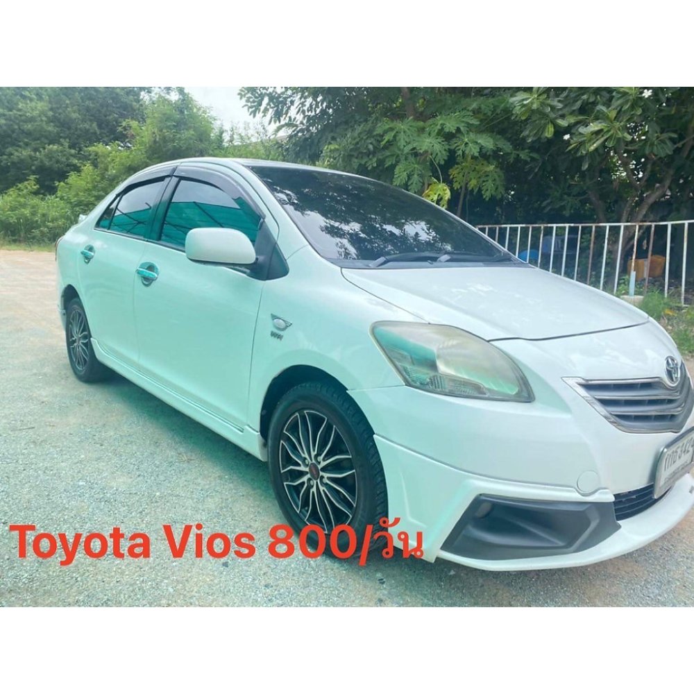 White Toyota Vios compact sedan