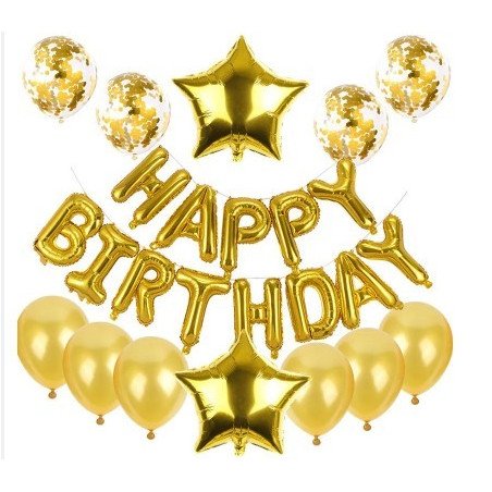 Glitter Balloon Party Latex Balloons Set 25pcs Happy Birthday Decoration Birthday Letter Aluminum Foil Atmosphere Arrangement