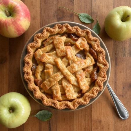 Apple pie - 1 Apple Pie | 파타야 음식 센터우리의 맛있는 Apple Pie를 파타야 푸드 센터에서 즐겨보세요! 달콤한 사과와 바삭한 크러스트로 갓 구워낸 이 디저트는 디저트를 사랑하는 사람들에게 완벽한 간식입니