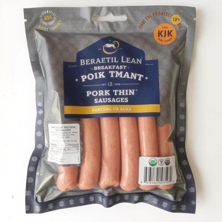 Breakfast Pork Thin Sausages 1kg | Pattaya Food Center