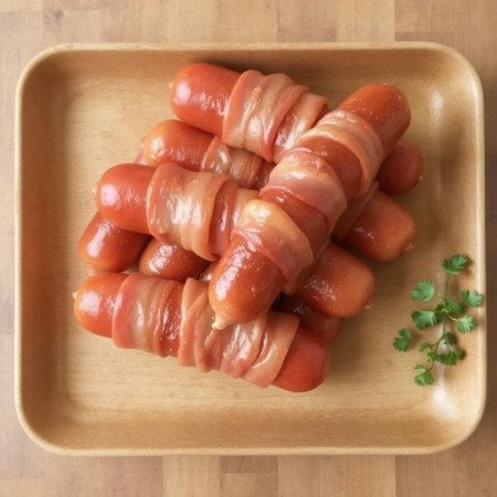 Chipolatas Sausage Wrapped In Streaky Bacon ( 30 Links ) | Pattaya Foo