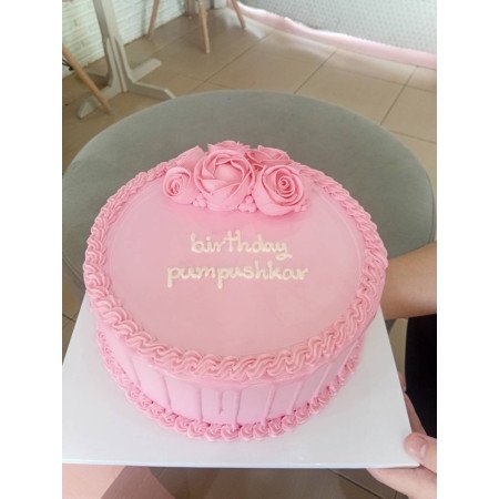 Cake 1500g (4 Portion) – Elegant Pink Celebration Dessert in Pattaya Cake 1500g (4 Portion) – Elegant Pink Celebration Dessert i