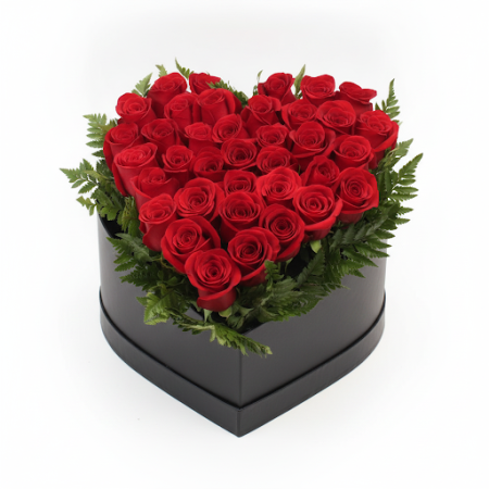 40  ROSES FLOWER IN BOX - 7 40 Roses in a Box | زهور عيد الحبفاجئ أحبائك بـ 40 ROSES FLOWER IN BOX رائعة في صندوق جميل. مثالي لي