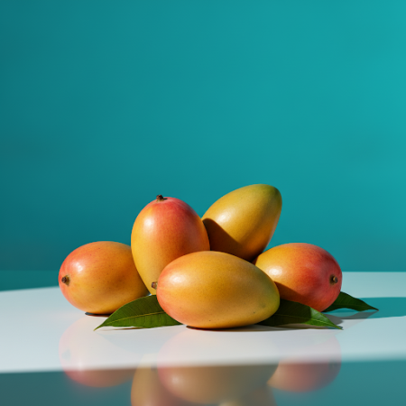 Nam Dok Mai Si Thong, mangoes, premium, fruit, tropical, set, 6 pieces, luscious, sweetness, delicate texture, superior quality 