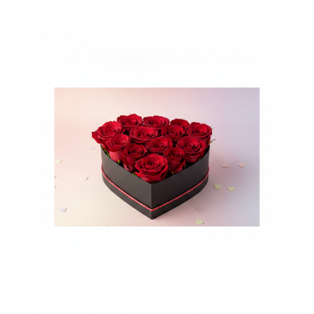 7 roses in box - 2 7 Roses in a Box | Friske roser leveret