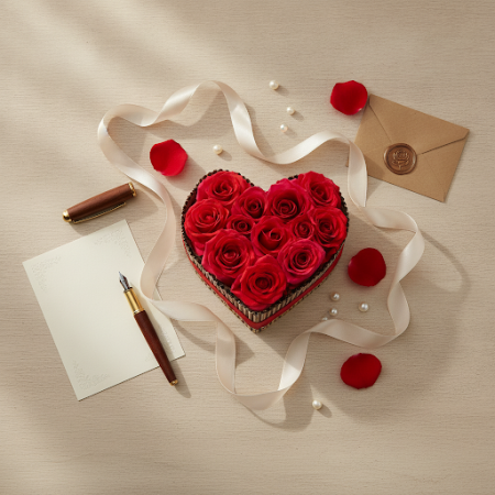 7 roses in box - 3 7 Roses in a Box | Friske roser leveret