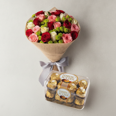 VALENTINE GIFT WHITE ROSE FLOWERS WITH CHOCOLATE - 3 Cadeau de la Saint-Valentin : VALENTINE GIFT WHITE ROSE FLOWERS WITH CSurpr