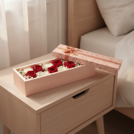 FLOWER IN BOX - 4 Flower in Box | ValentinsdaggaverOverrask din kjære denne Valentinsdagen med vår fantastiske FLOWER IN BOX. En