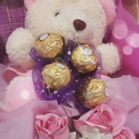 Mini teddy bear flower in box - 6 Mini teddy bear flower in box | Teddy bear gifts