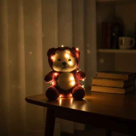 Bear wearing a custume in box with flashing lights - 2 Bear wearing a custume in box with flashing lights | Regalo do Día deSorp