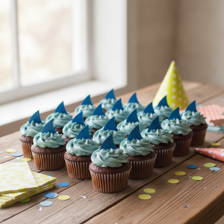 Blue Cupcake Gift Set 15 pcs – Luxury Sweet Treats in PattayaCustom Made Basket