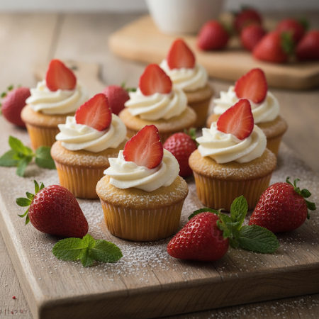 STRAWBERRY CAP CAKE SET13 pc - 4 STRAWBERRY CAP CAKE SET 13 pc | Custom Made BasketDelight in our 13 pc Strawberry Cap Cake Set!